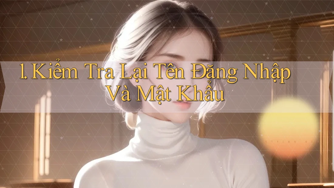 1. Kiểm Tra Lại Tên Đăng Nhập Và Mật Khẩu 1. Kiểm Tra Lại Tên Đăng Nhập Và Mật Khẩu