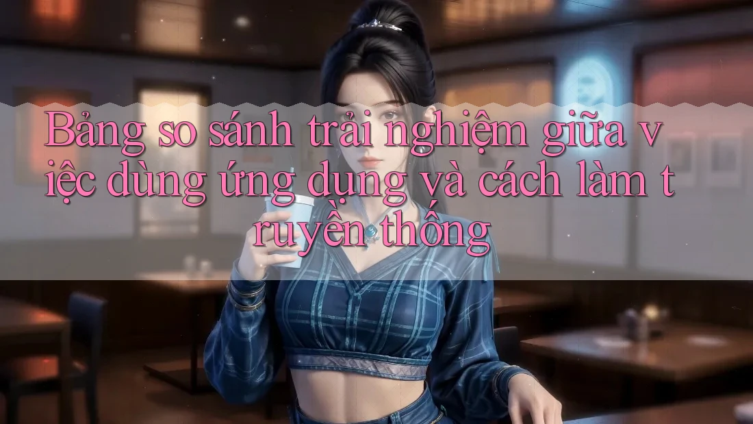 Bảng so sánh trải nghiệm giữa việc dùng ứng dụng và cách làm truyền thống Bảng so sánh trải nghiệm giữa việc dùng ứng dụng và cách làm truyền thống